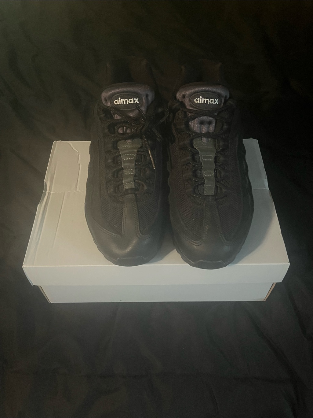 Kids Nike Air Max 95 "Triple Black"(Original Box Not Included)